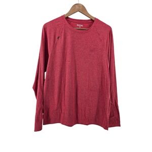 Rhone Reign Long Sleeve T-Shirt Medium Red Heather GoldFusion Active